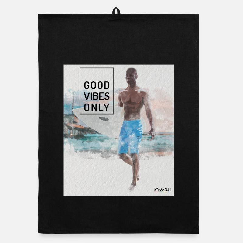 Beach Surfer - Surf, Sun and Beach Organic dish towel