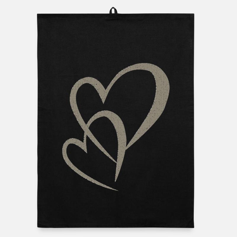 Hearts double tissue Organic dish towel
