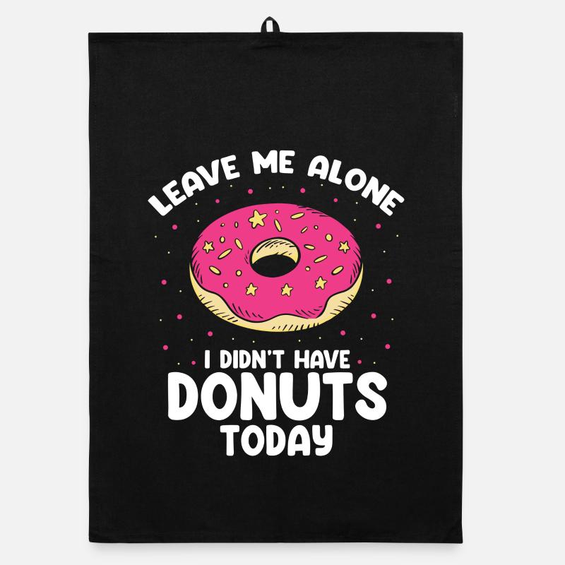 Design de beignets « Leave me alone » Torchon bio
