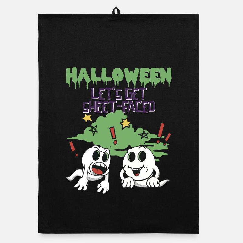 Halloween - Let's get Sheet-Faced Organic dish towel