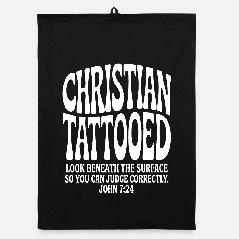 Johannes 7,24 Bold Faith Tee Organic Geschirrtuch