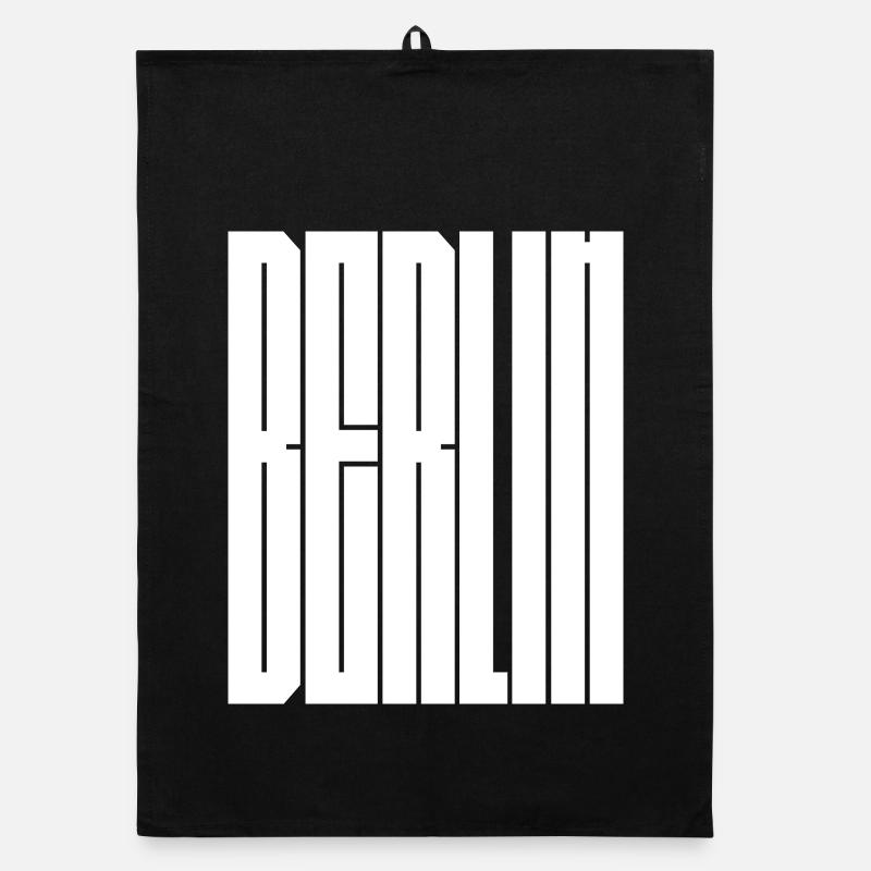 Design typographique de la ville de Berlin Torchon bio