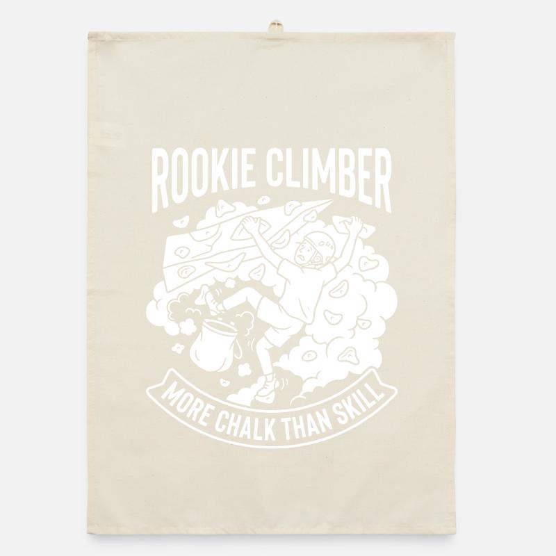 Grimpeur débutant plus de la craie que de la compétence Torchon bio