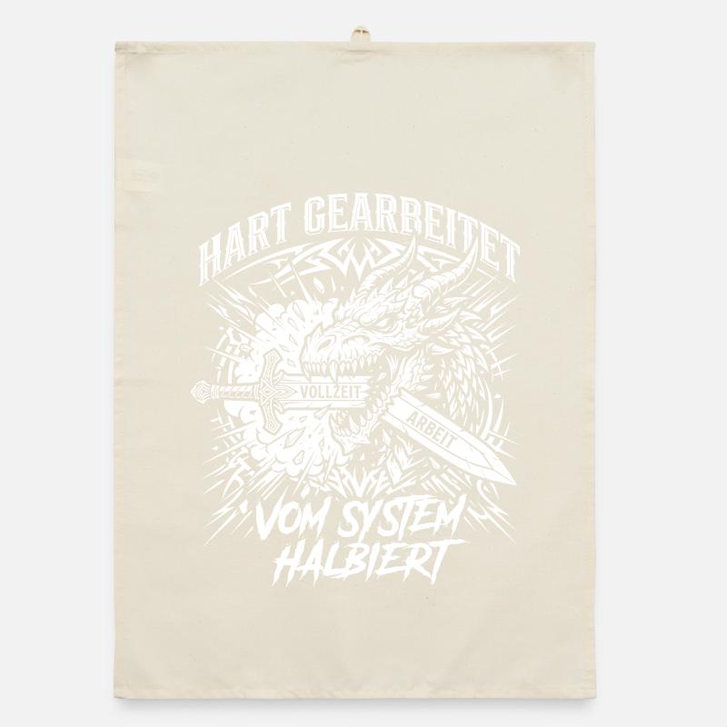 Travaillé dur, réduit de moitié par le système Torchon bio