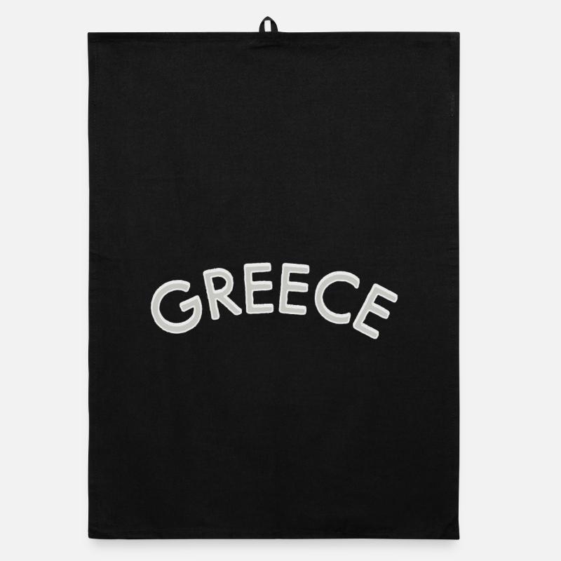 Conception de la police courbe Greece Torchon bio