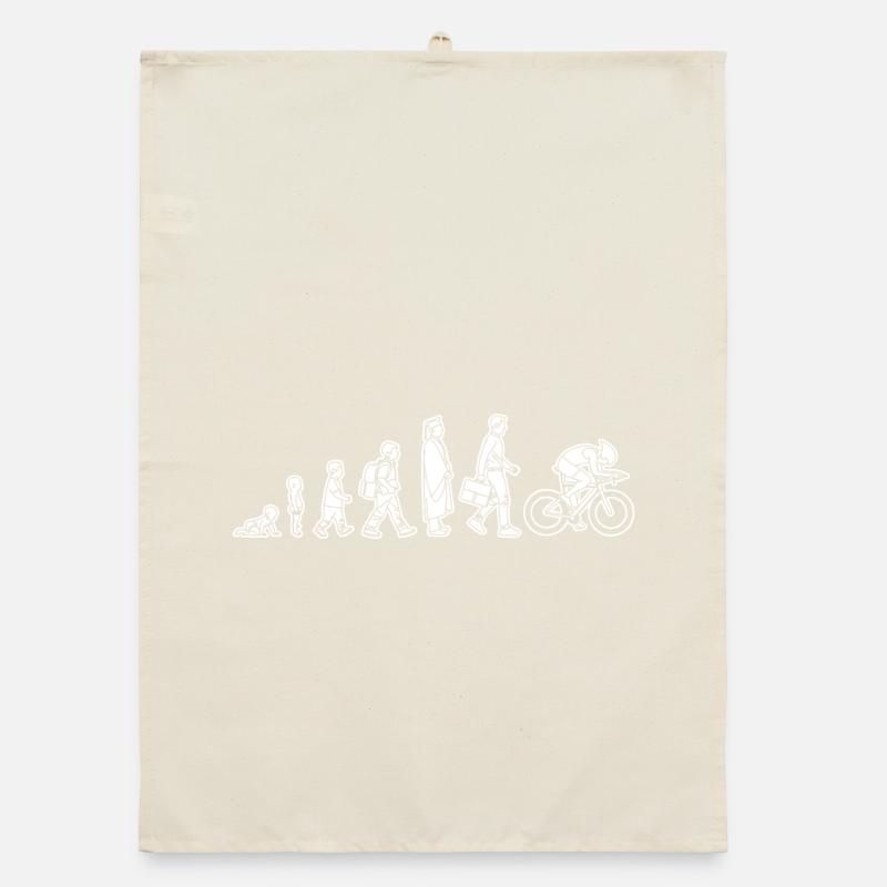 Evolution eines Radfahrers Organic Geschirrtuch