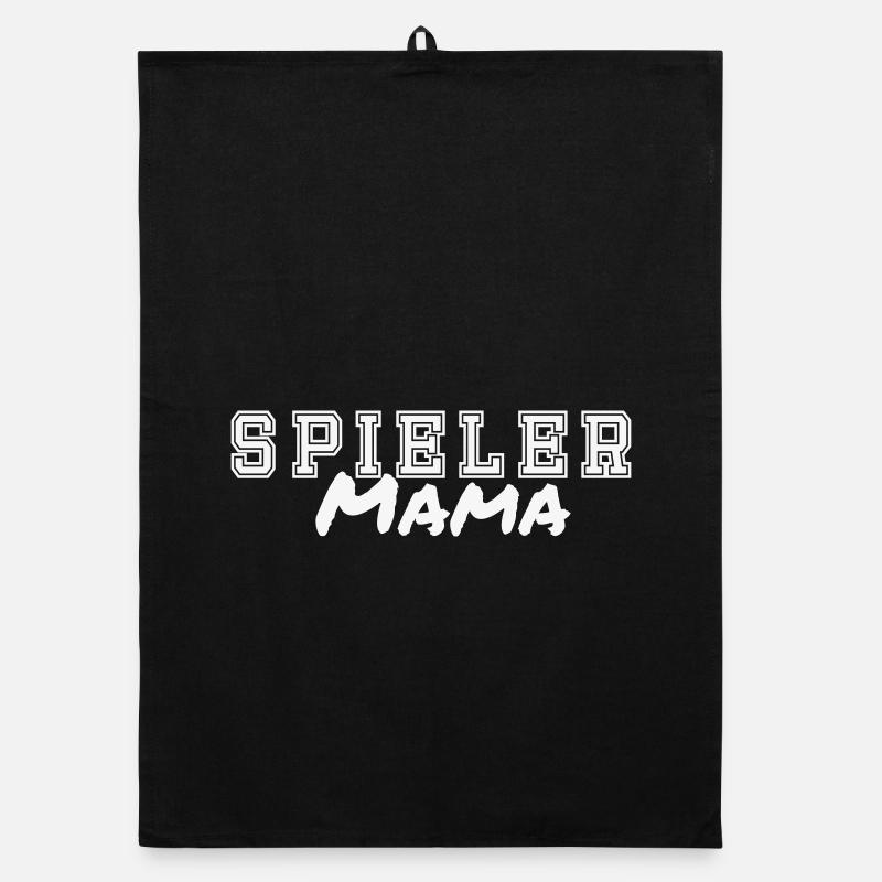 Spieler Mama - Organic Geschirrtuch - Schwarz