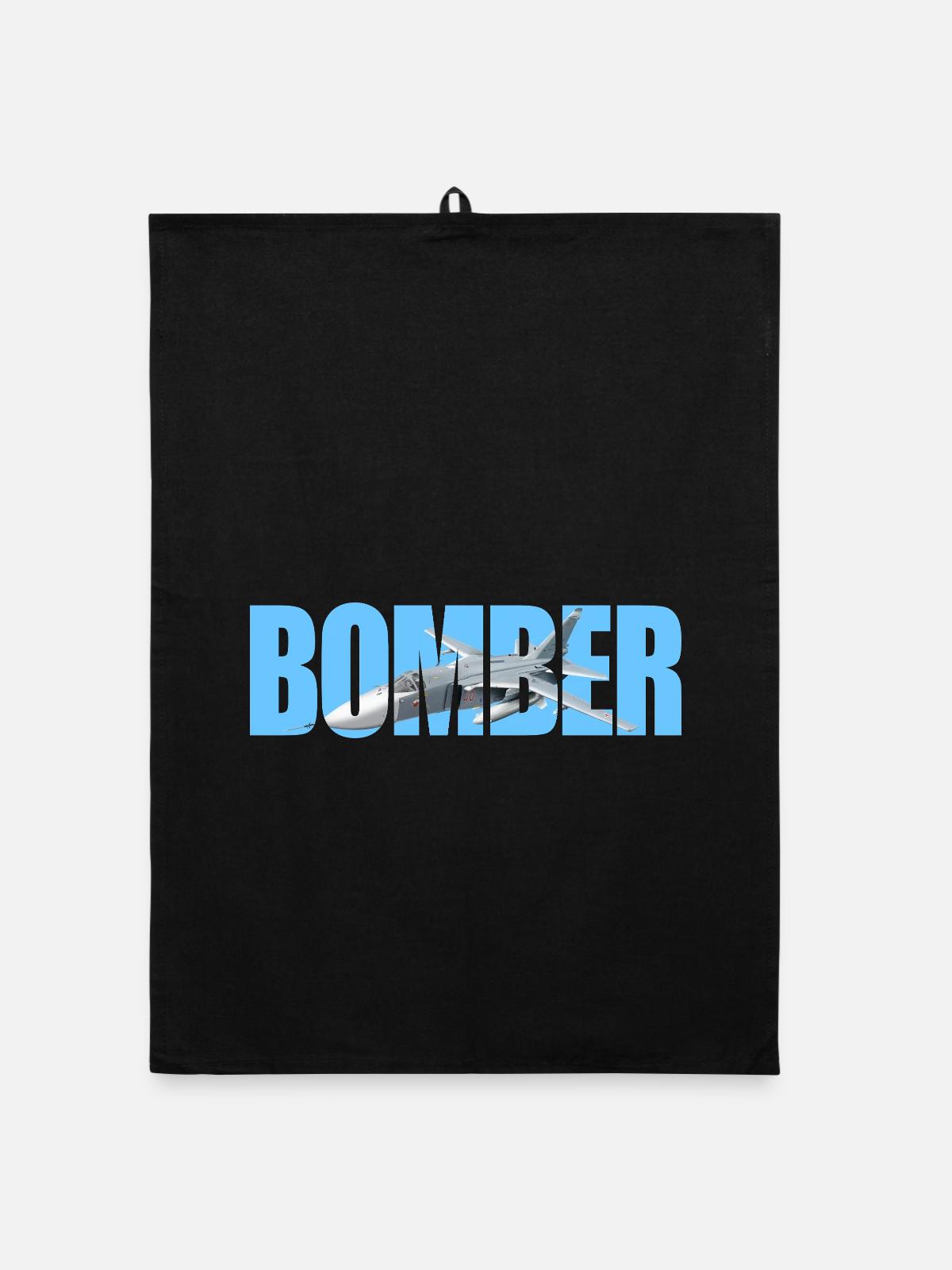 bombardier Su-24 - Torchon bio - noir - Devant