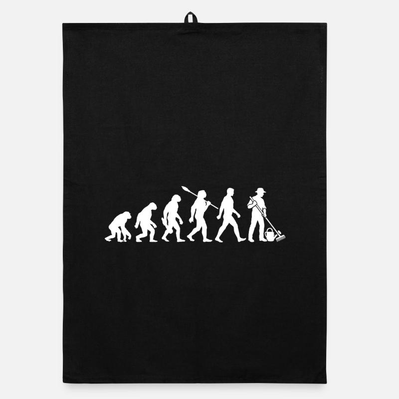 Evolution - Jardinier - Jardin - Jardinage Torchon bio