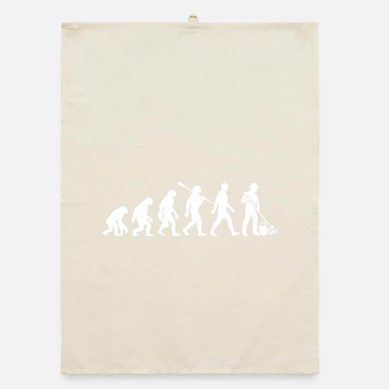 Evolution - Gärtner - Garten - Gartenarbeit Organic Geschirrtuch