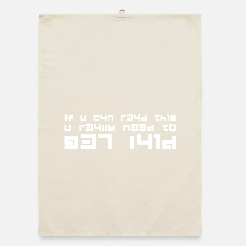 Get Laid Leetspeak – Nerdiger 1337 Spruch Organic Geschirrtuch