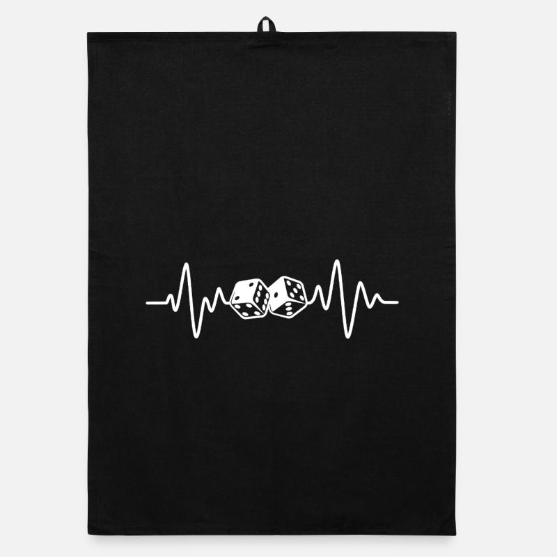 Dice heartbeat Organic dish towel