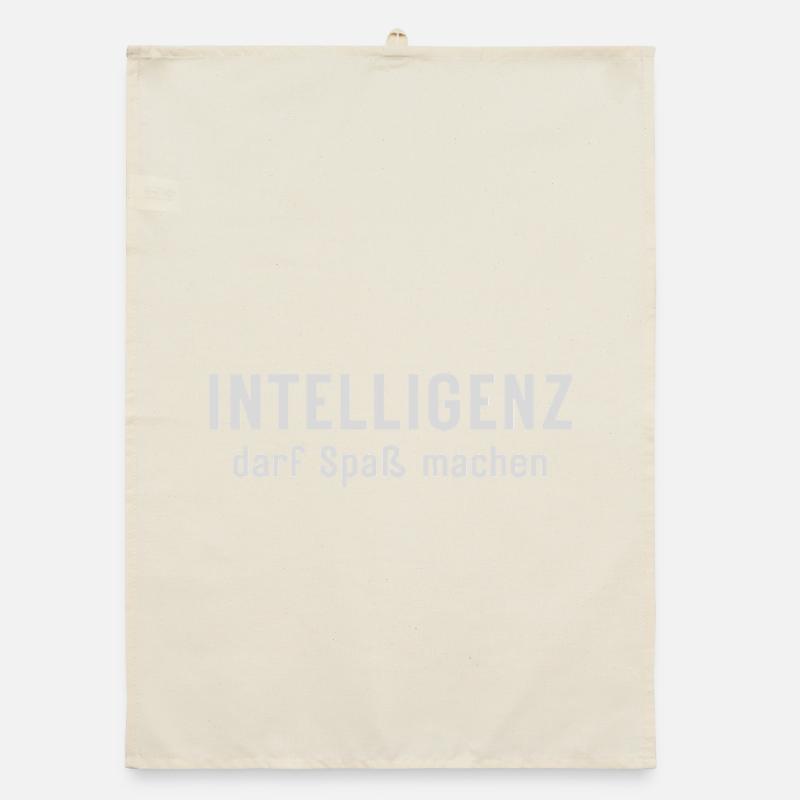 Intelligenz darf Spaß machen Statement Design Organic Geschirrtuch