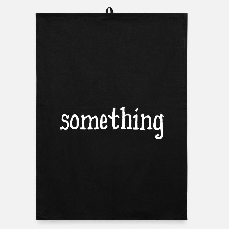 something - something - white Organic dish towel