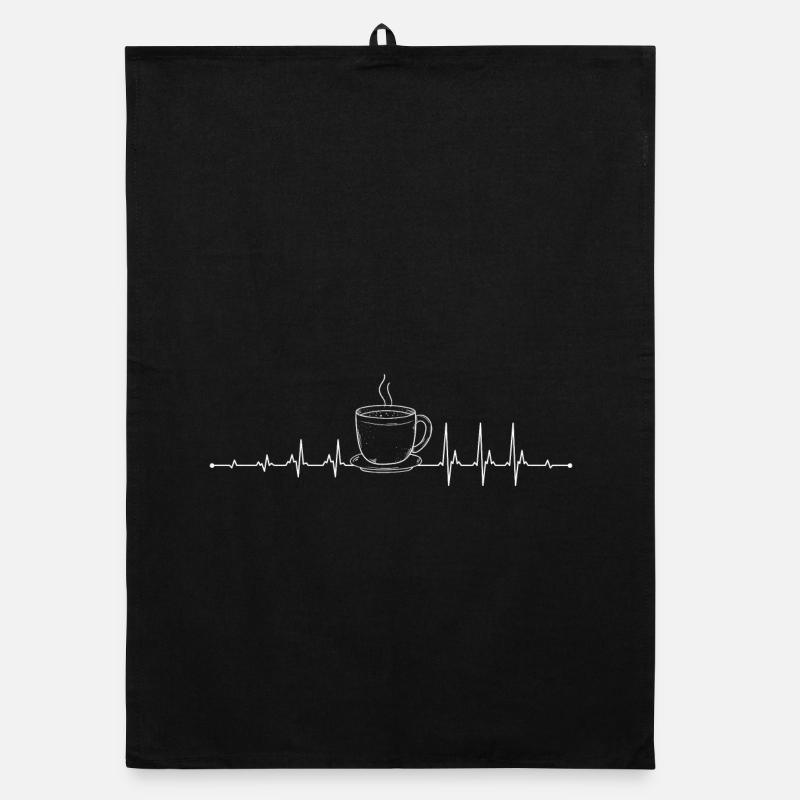 Tasse à café pulsée Oeuvre - Torchon bio - noir