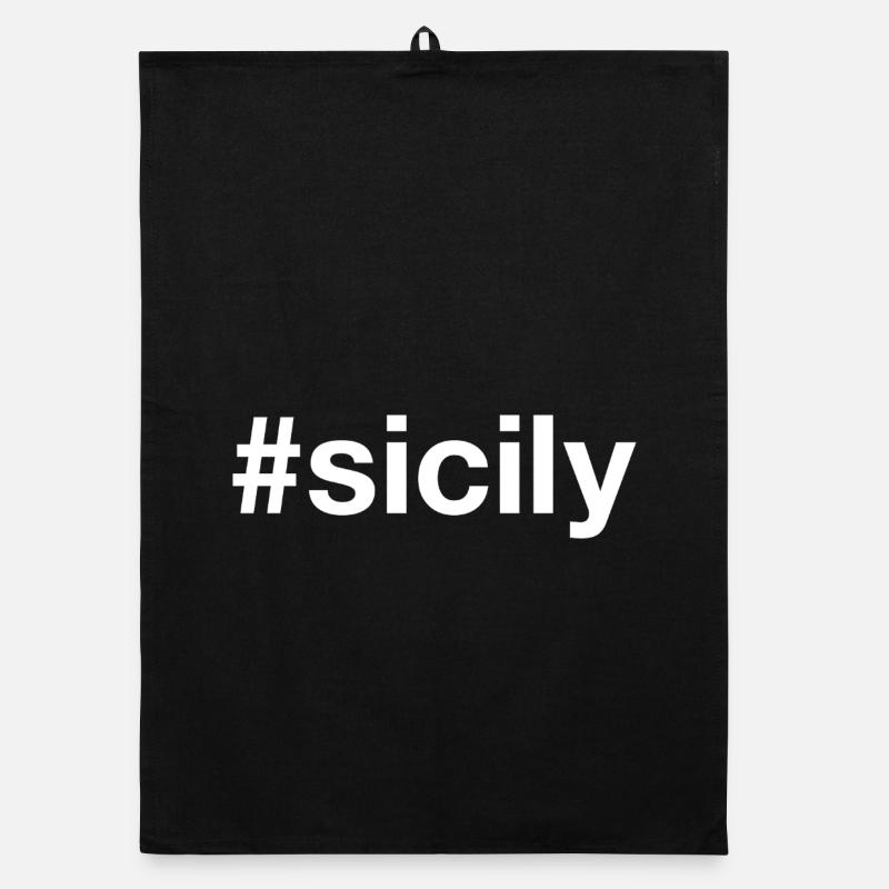SICILY Hashtag Organic dish towel
