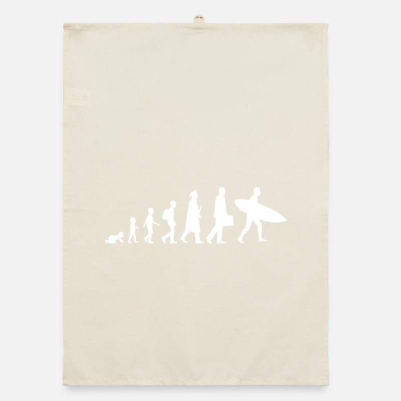 Evolution of a surfer Organic dish towel