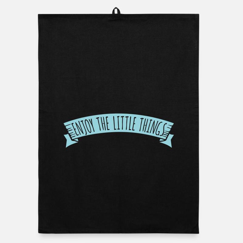 Enjoy The Little Things Gratitude Mindfulness Organic dish towel