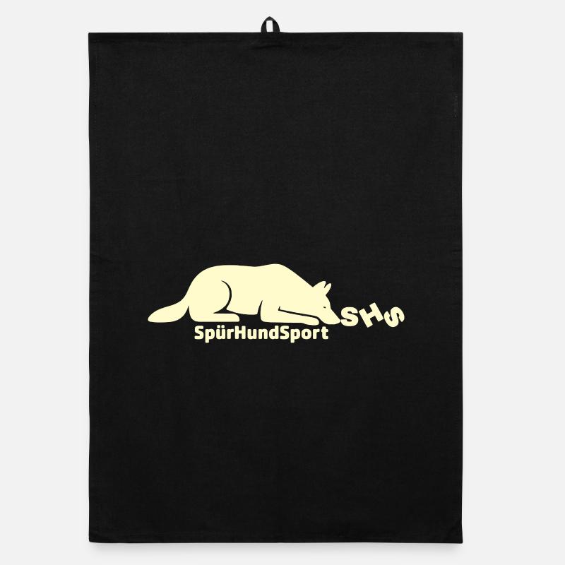 SHS Logo lemon - Organic Geschirrtuch - Schwarz