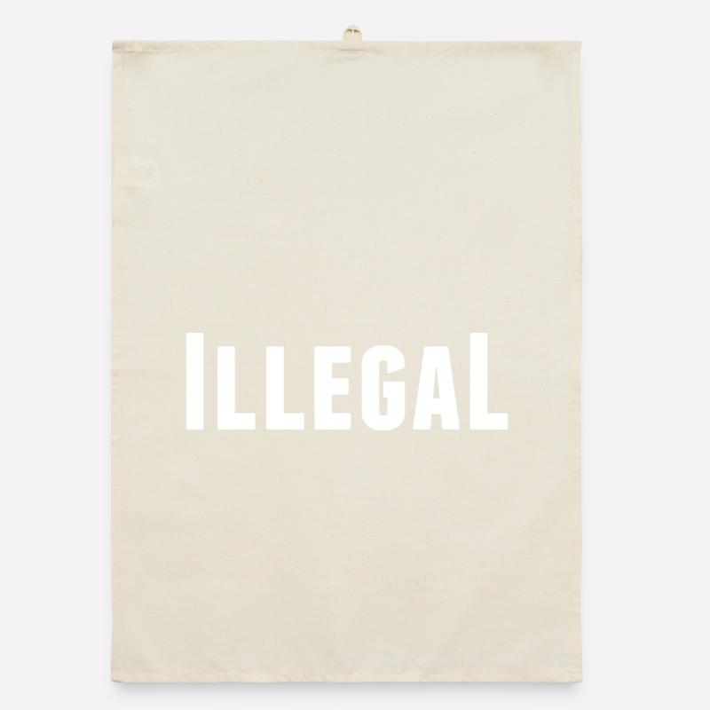 illegal gesetzlos gesetzwidrig ungesetzlich Organic Geschirrtuch