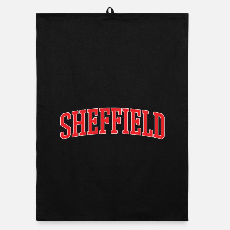 Lettrage rétro Varsity de Sheffield Torchon bio