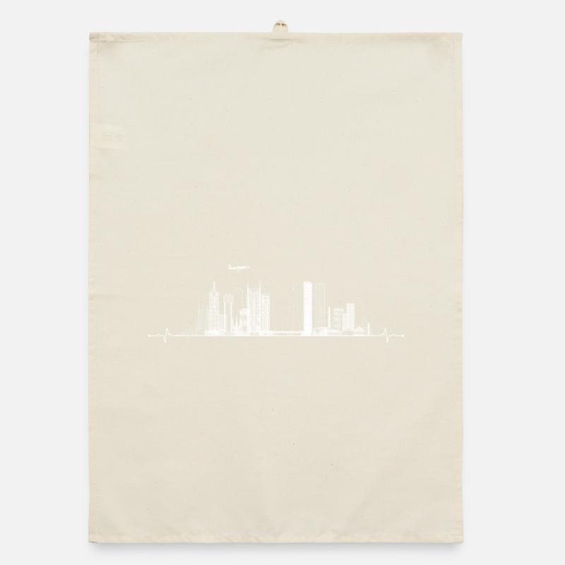 Urban Skyline Pulse Organic dish towel