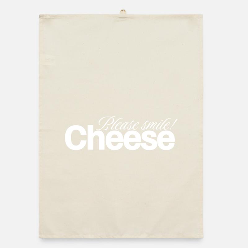 Cheese Please Smile Cheerful Optimist Organic dish towel