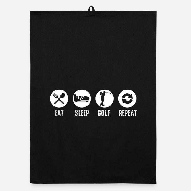 Eat Sleep Golf Repeat Daily Routine for Players Organic Geschirrtuch