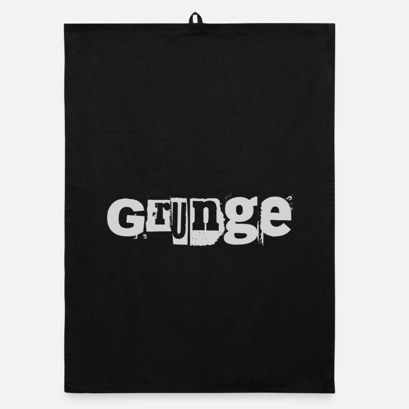 Grunge music distressed logo design Organic dish towel