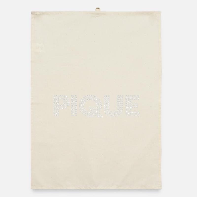 Dot-Piqué lettering Organic dish towel
