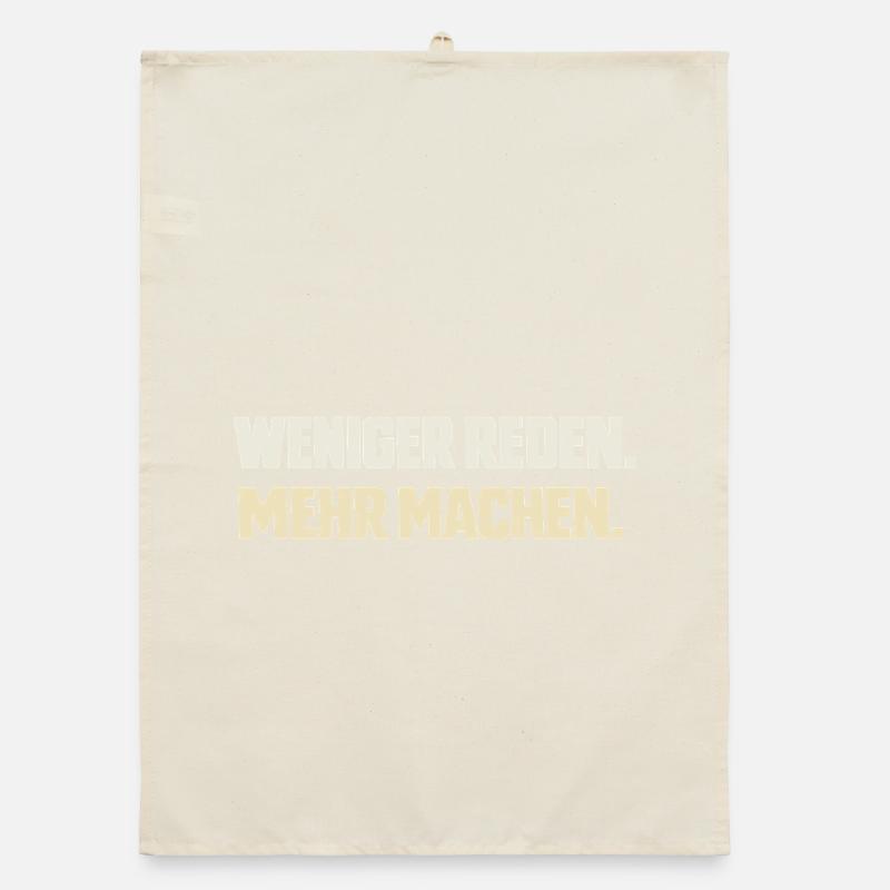 Parle moins. Faites plus. Torchon bio