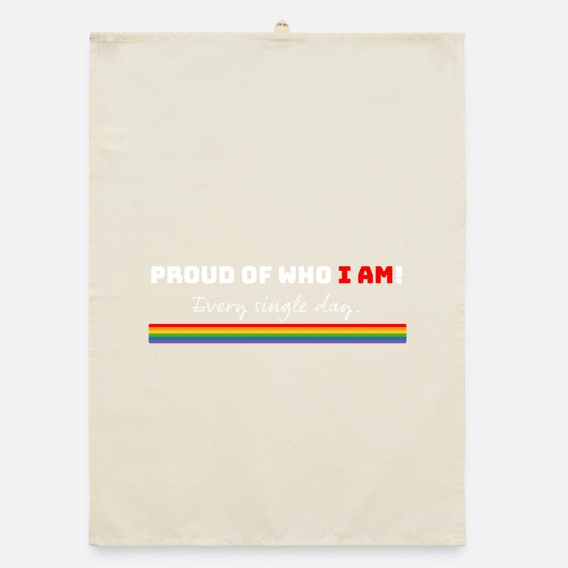 Fiers de moi – Rainbow LGBT Torchon bio
