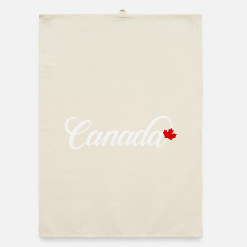 Canada Script mit Ahornblatt Organic Geschirrtuch
