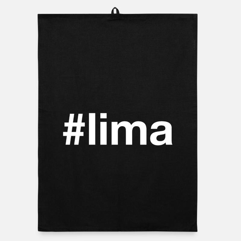 Lima Peru Hashtag Organic Geschirrtuch