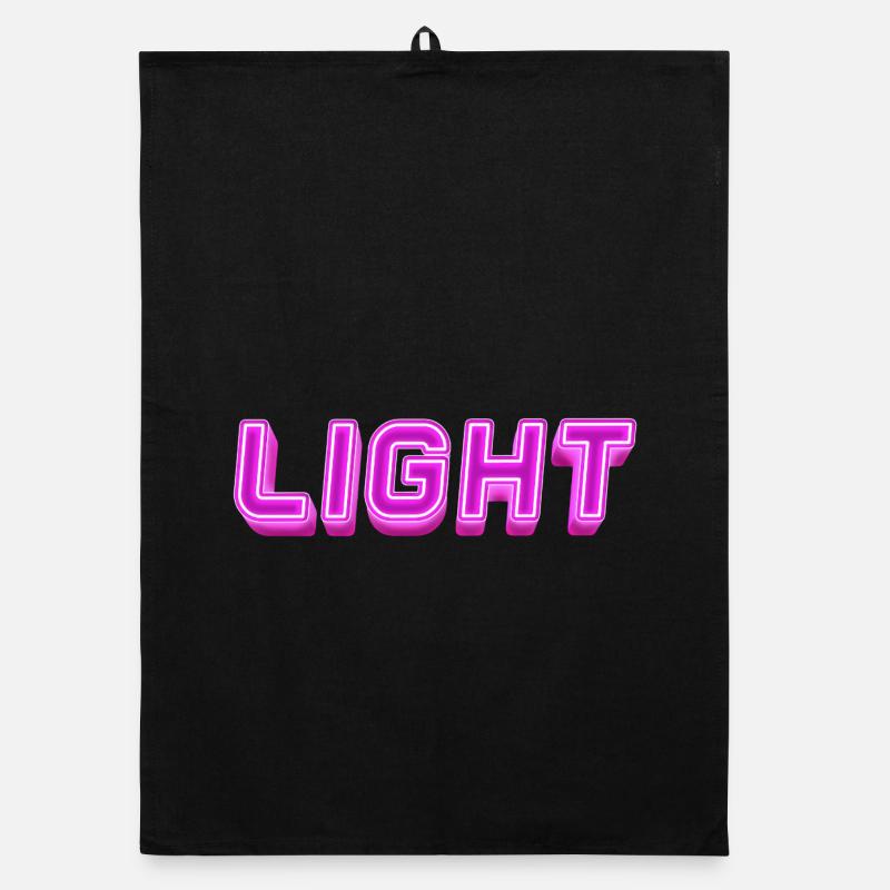 Neon Light Lettering Light Organic dish towel