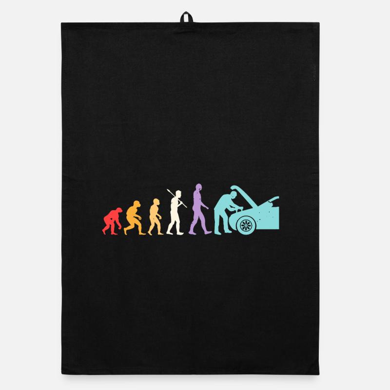 Évolution Mécanicien Humour Mécano Garage Torchon bio