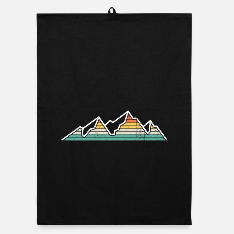 Pastel Rainbow Mountain Ridge Organic Geschirrtuch