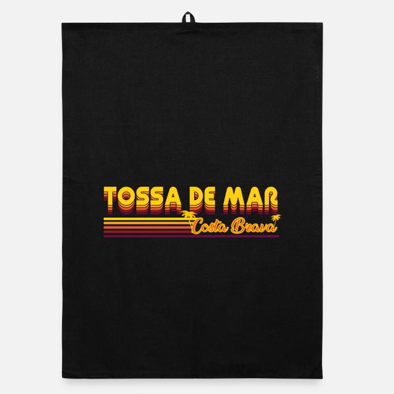 Tossa de mar commerliches Costa Brava Design Organic Geschirrtuch