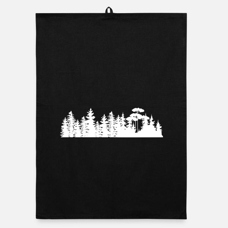 Forest Landscape Silhouettes Design Organic dish towel