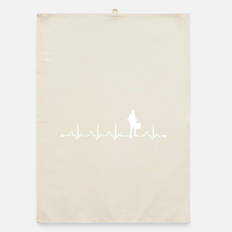 Snare Drumkit Player Marching Band Dad Drumline Organic dish towel