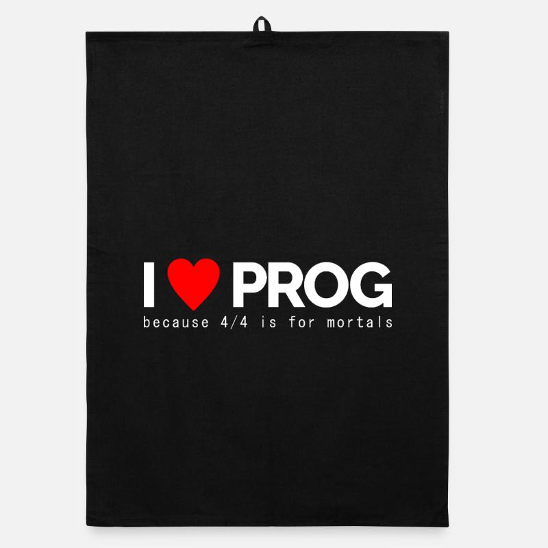 J’adore le Prog - Torchon bio - noir
