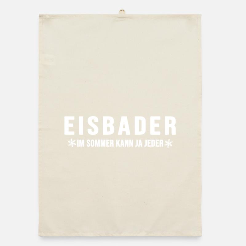 Eisbader Winterschwimmer Eisbaden Wintersport Organic Geschirrtuch