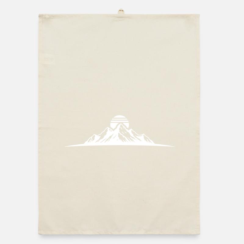 Mountains Summit Silhouette Organic dish towel