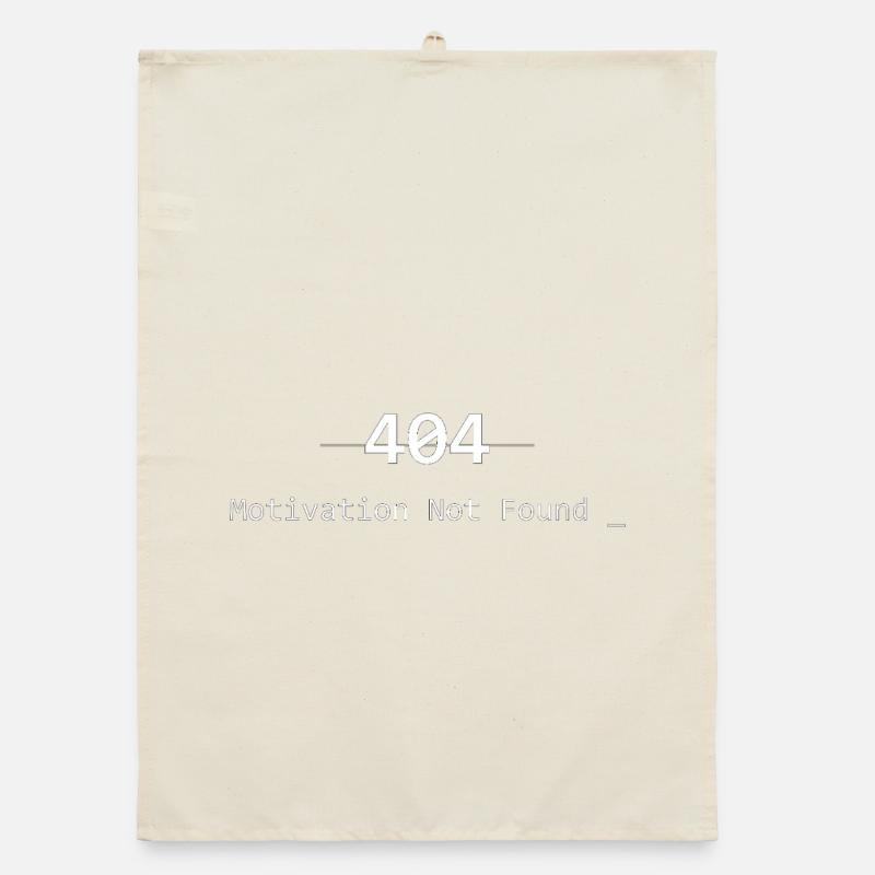 404 Motivation Not Found Organic dish towel