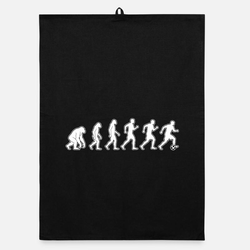 Evolution zum Fußballspieler Organic Geschirrtuch