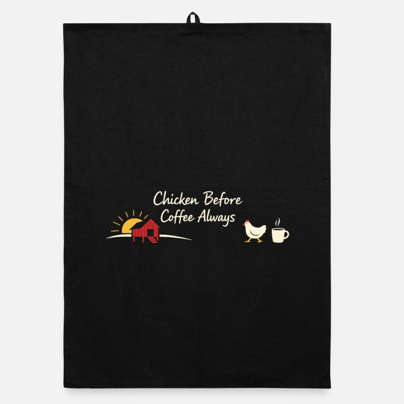 Poulets dans le jardin Style de vie poulet Torchon bio