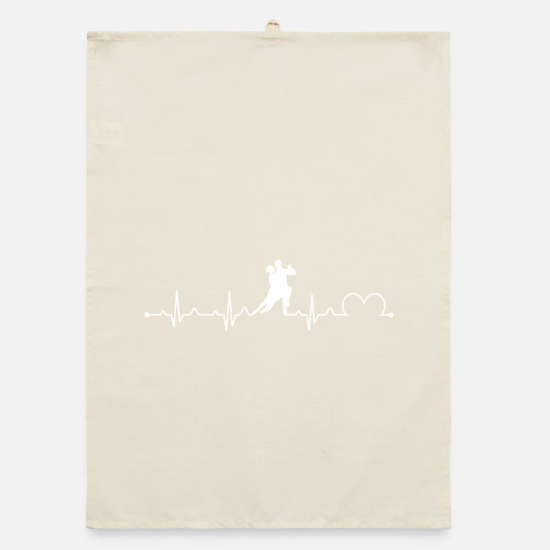Salsa Dancing Heartbeat Pulse Design rétro Torchon bio
