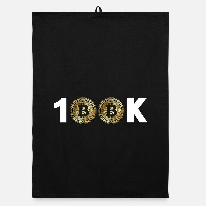 Bitcoin Bitcoin BTC 100k Crypto Cryptocurrency Organic dish towel