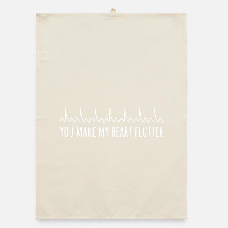 Heart Flutter Beat Tee Organic dish towel