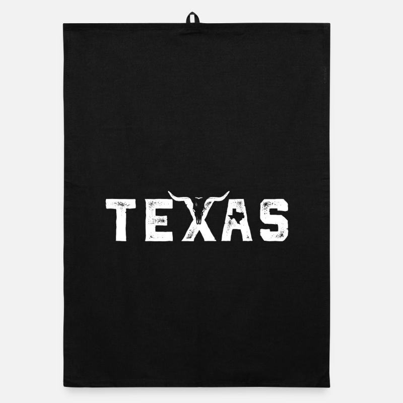 Texas Bold Distressed Wordmark Organic dish towel